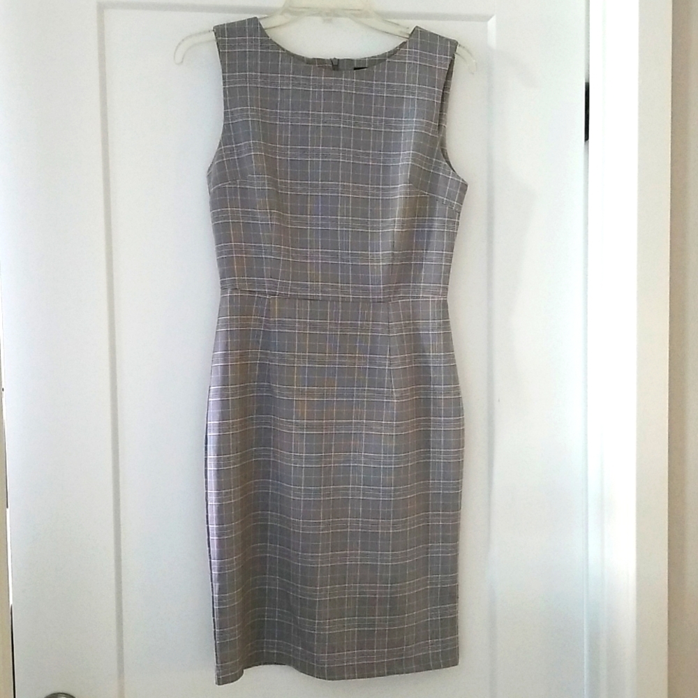 Lefancy Plaid Sleeveless Dress Size S